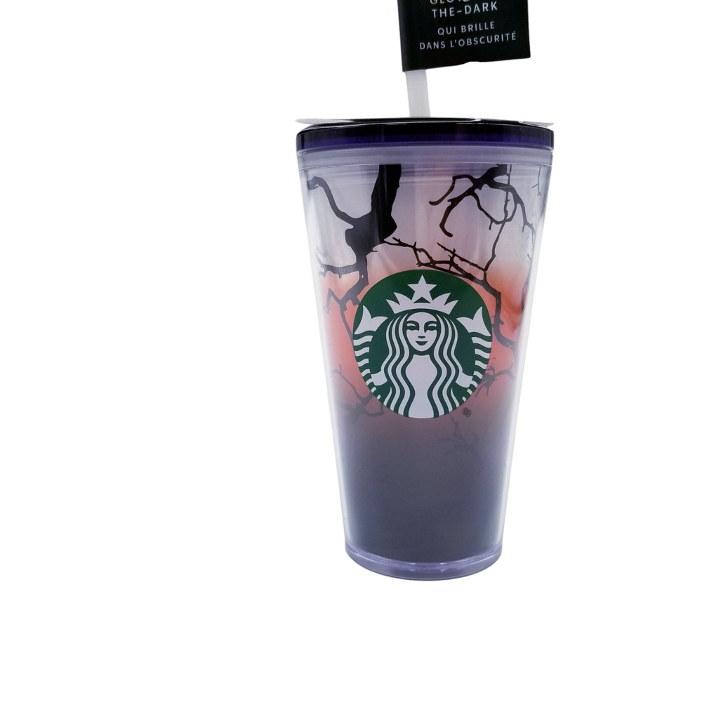 *NEW* 2022 Halloween Starbucks Glow In The Dark w/Stickers Tumbler Cold Cup 16oz